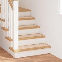 Berkfield Home Stair Mats with Latex Backing Cream 20x75 cm | Size: Medium