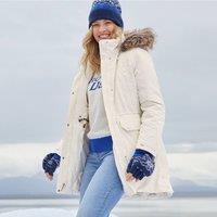 Lands' End Women's Expedition Down Parka in Ivory | Size: 10-12