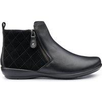 Hotter Women's Extra Wide 'Winchester' Quilted Boots in Black | Size: 4.5