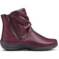 Hotter Women's Extra Wide 'Whisper' Ankle Boots in Maroon | Size: 4.5
