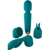 Ann Summers Women's 4 Piece Vibrating Massage Wand & Heads Set in Green