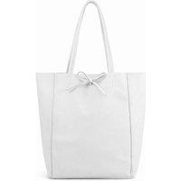 Woodland Leathers Women's Women's Italian Leather Large Tote Bag in White