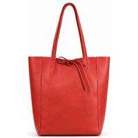 Woodland Leathers Women's Women's Italian Leather Large Tote Bag in Red