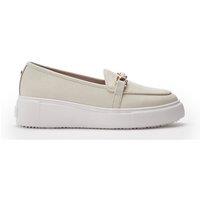 Moda In Pelle Women's 'Ettala' Leather Brogues & Loafers in Off-White | Size: 6