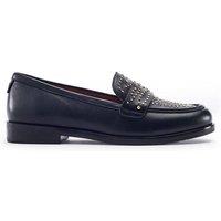 Moda In Pelle Women's 'Feona' Leather Brogues & Loafers in Black | Size: 4