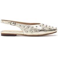 Moda In Pelle Women's 'Fiarra' Leather Court Shoes in Gold | Size: 5