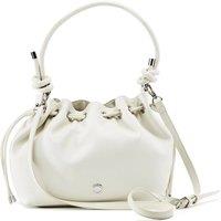 Moda In Pelle Women's 'Briela Bag' Leather Shoulder Bag in Off-White