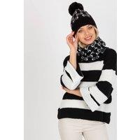 Love Lace Women's Embroidered Logo Bobble Hat for Everyday Wear Adjustable Fit in Black