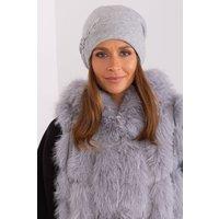 Love Lace Women's Embroidered Solid Adjustable Beanie with Breathable Panel Everyday in Grey