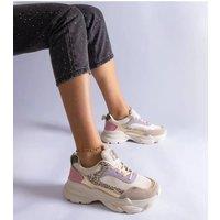 Love Lace Women's Sport Shoes with Glitter Inserts & White Sole | Size: 5.5