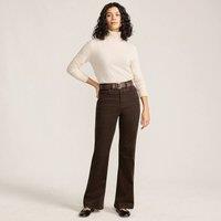 Lands' End Women's Petite Flared Corduroy Jeans in Dark Brown | Size: 14