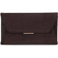 Carvela Women's 'Spirited Clutch' Suede Bag in Dark Brown