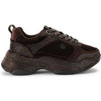 KG Kurt Geiger Women's 'Lust' Velvet Trainers in Brown | Size: 7