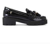 Carvela Women's 'Snap Chunky Tassel' Patent Flats in Black | Size: 3