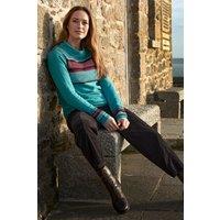 Nomads Clothing Women's Womens Long Sleeve Cotton Jumper in Teal | Size: XL