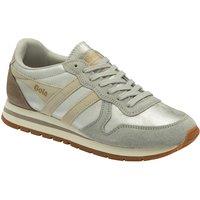 Gola Classics Women's 'Daytona Blaze' Metallic Lace-Up Trainers in Silver | Size: 3