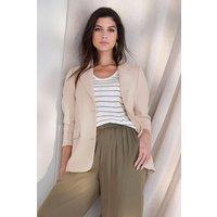Sea Glass Women's Soft Touch Blazer in Stone | Size: 10
