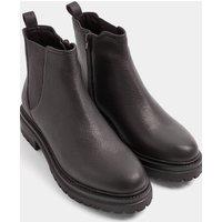 Yours Women's Faux Leather Almond Toe Chelsea Boots In Wide E Fit in Brown | Size: 8E