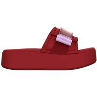 Melissa Shoes Women's Free Fuzzy Slide Platform in Red | Size: 6