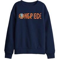 One Piece Nami Orange Tangerines Logo Kids Sweatshirt, Navy | Size: 12-13 Years