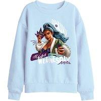 One Piece Miss Wednesday Doodle Kids Sweatshirt, Light Blue | Size: 9-11 Years