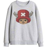 One Piece Chopper Head Kids Sweatshirt, Athletic Heather in Grey | Size: 12-13 Years
