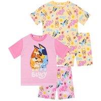 Bluey Girl's 2 Pack Bingo Short Pyjamas in Pink | Size: 7-8 Years
