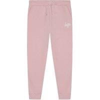 Hype Girl's Joggers Casual Pink Sweatpants Soft Cuffed Lounge Bottoms | Size: 9-10 Years
