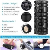 FLAVORA 6 IN 1 Foam Roller Massage Set in Black | Size: 0-12 m