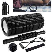 FLAVORA 6 IN 1 Foam Roller Massage Set in Black | Size: 0-12 m