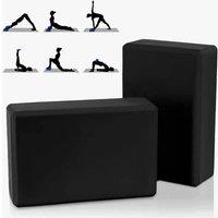 EONLION Yoga Gym Blocks Brick Foam Exercise Training in Black | Size: 0-12 m