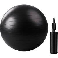 EONLION 85cm Yoga Ball With Pump Anti Burst in Black | Size: 0-12 m