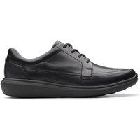 Clarks Men's Watchet Lace Black Leather Derby Shoes, Lace Up | Size: 6.5-Standard Fit