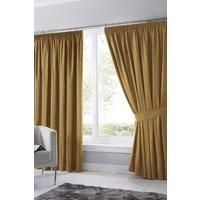 Fusion 'Dijon' Pair of Tiebacks For Pencil Pleat Curtains in Mustard