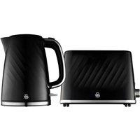 Swan Windsor Kettle & 2 Slice Toaster in Black