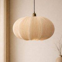 CGC Lighting Palmira Large Oval Stretch Ruffled Silk Fabric Lampshade in Beige