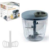 Crystals Powerful Manual Pull Food Chopper Vegetable Shredder Kitchen Tool in Clear