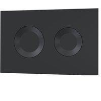 Balterley Round Dual Flush Push Button Black