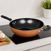 Gr8 Home Copper Style Non Stick Wok Stir Fry Pan 30cm