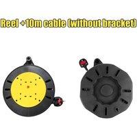FLAVORA 10M 4 Way 13A Heavy Duty Extension Reel No Bracket in Black