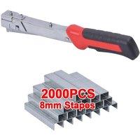 FLAVORA Heavy Duty Hammer Tacker Stapler in Silver | Size: 10000mm x 520mm