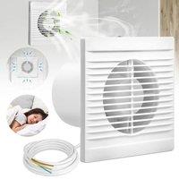 FLAVORA 4 Inch Silent Bathroom Extractor Fan in White