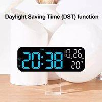 FLAVORA Large Digital Big Jumbo LED Wall Desk Clock in Black | Size: 0.6m2