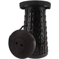 FLAVORA Portable Telescopic Folding Stool Short Description in Black