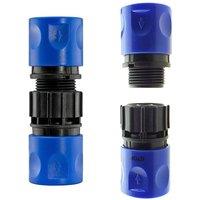 FLAVORA Garden Hose Connector Quick Water Pipe Coupling Fitting in Blue | Size: 100g