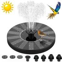 FLAVORA Solar Floating Fountain Pump in Black | Size: 1000mm 10000mm