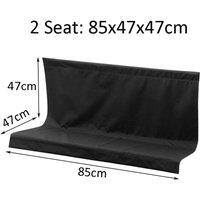 FLAVORA 2 Seaters: 85x47x47cm Garden Swing Seat Cover Replacement in Black | Size: 0.6m2