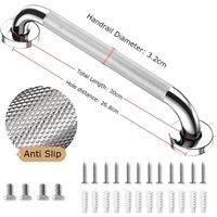 FLAVORA 30 cm Stainless Steel Anti Slip Bath Grab Bar in Metallic Silver