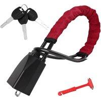 FLAVORA Seat Belt Lock Steering Wheel Lock Car Security in Red