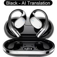 FLAVORA 144+ Language AI Translator Earbuds Wireless Bluetooth in Black